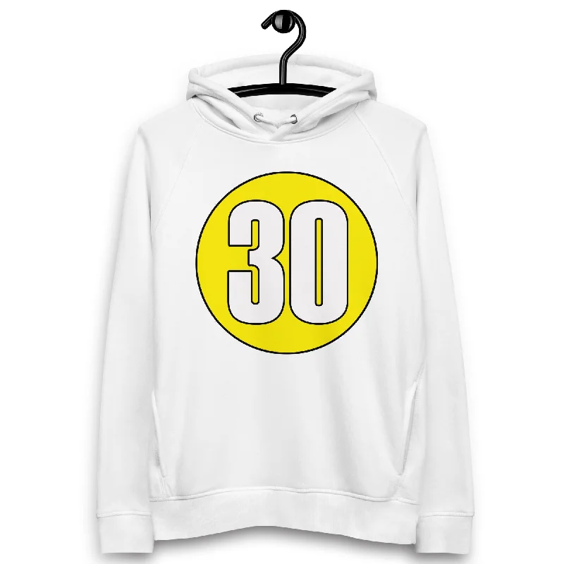Warehouse Sale Unisex pullover hoodie: White on Yellow 30