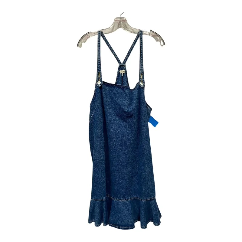 Price Drop Dress Casual Short By Pilcro In Blue Denim, Size:Xl
