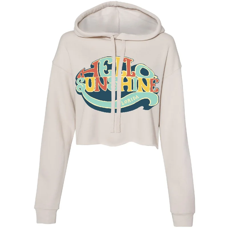 Price Buster Hello Sunshine Florida Cropped Hoodie