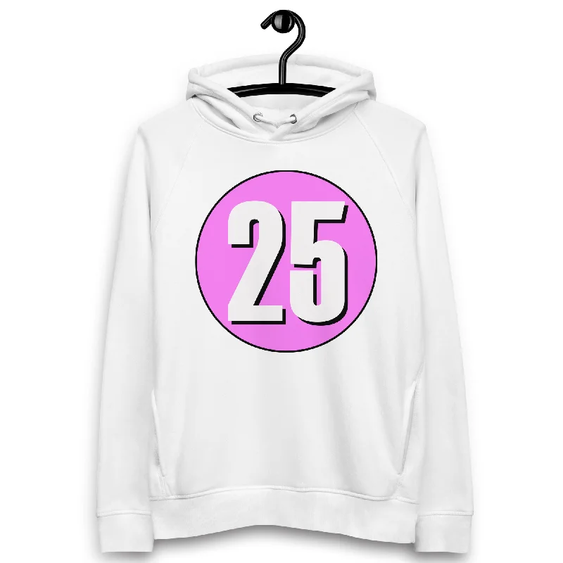 Super Sale Unisex pullover hoodie: White on Pink 25