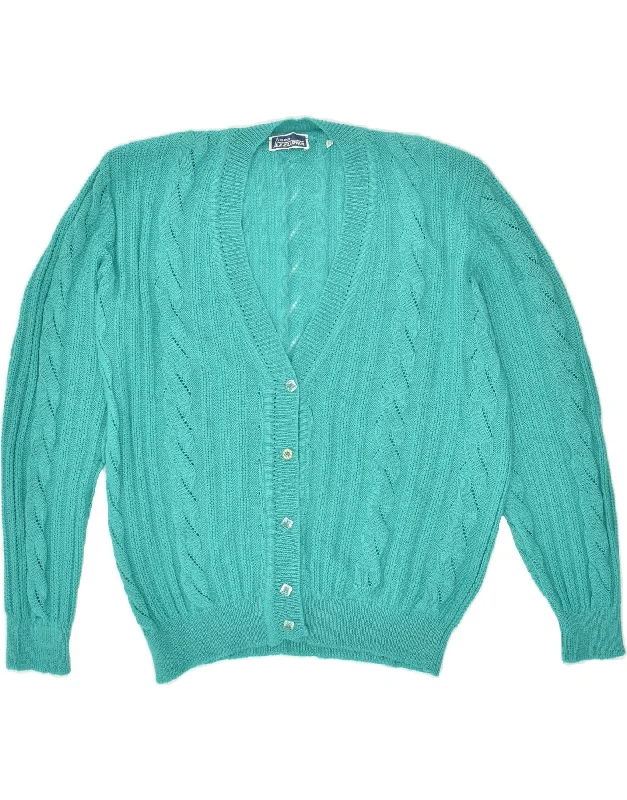 Discount Deals VINTAGE Womens Cardigan Sweater IT 54 3XL Turquoise
