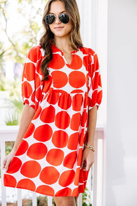 Sale Event On My Mind Red Polka Dot Dress