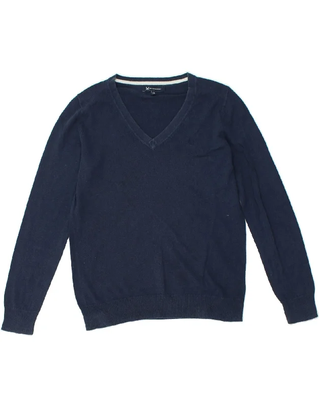 Doorbuster Deal CREW CLOTHING Womens V-Neck Jumper Sweater UK 12 Medium Navy Blue Cotton Doorbuster Deal CREW CLOTHING Womens V-Neck Jumper Sweater UK 12 Medium Navy Blue Cotton