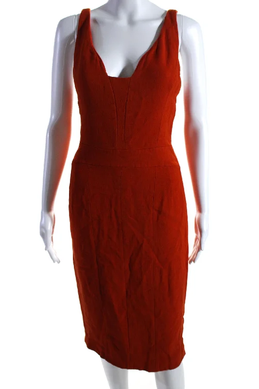 Inventory Reduction Narciso Rodriguez Womens Red Textured Crepe Cocktail Dress Red Inventory Reduction Narciso Rodriguez Womens Red Textured Crepe Cocktail Dress Red