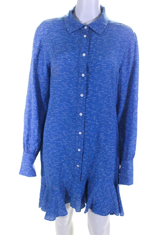 Sale Event Derek Lam 10 Crosby Womens Blue Blue Asymmetric Shirtdress
