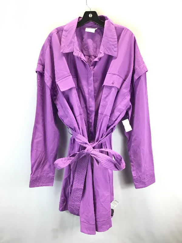 Limited Time Offer Dress Casual Midi By Asos In Purple, Size: 2x