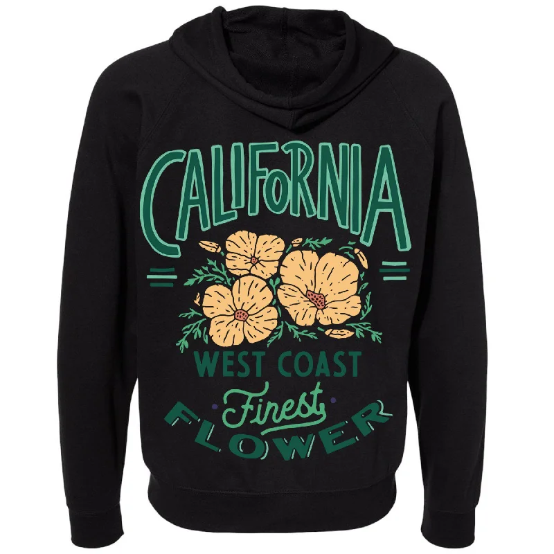 Overstock Sale Finest Poppies Raglan Zipper Hoodie