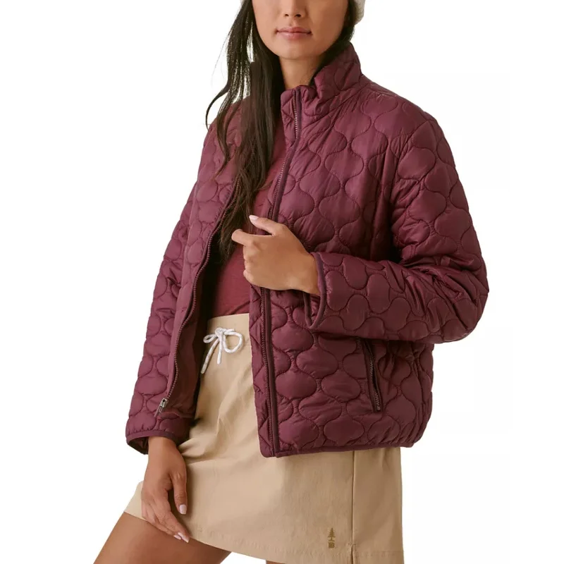 Unmissable Offer Bass Outdoors Womens Olympic Packable Insulated Jacket Medium Purple Zip Up NWT