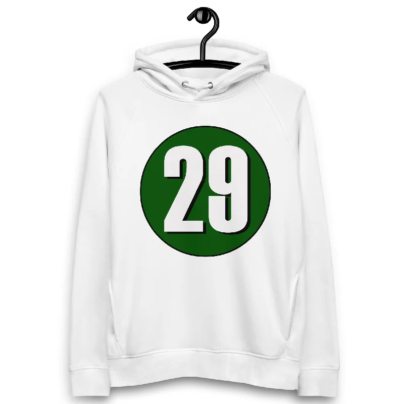 Act Fast Unisex pullover hoodie: White on Hunter Green 29
