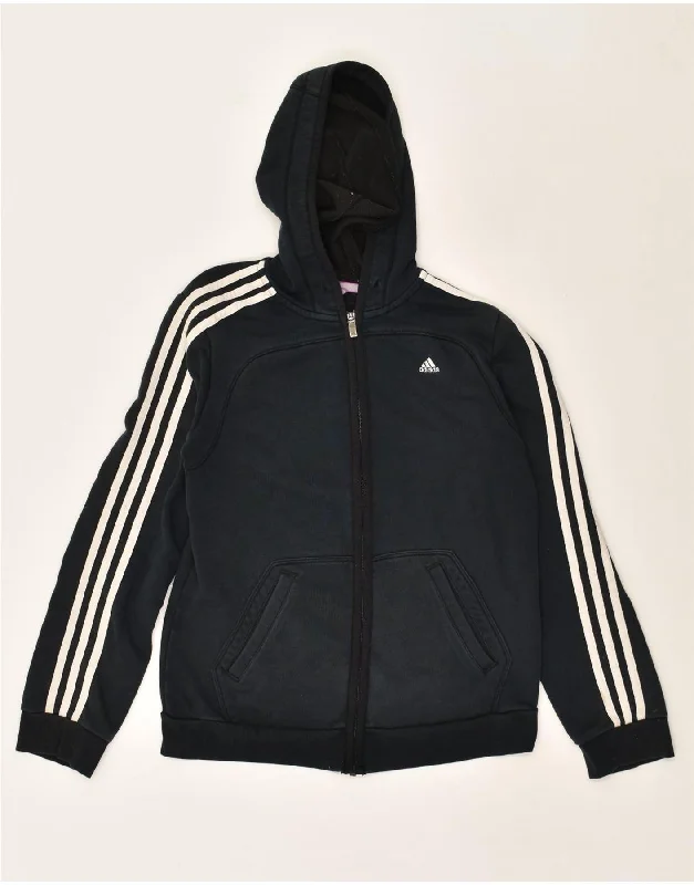 Steals and Deals ADIDAS Womens Climalite Zip Hoodie Sweater UK 12/14 Medium Black Cotton Steals and Deals ADIDAS Womens Climalite Zip Hoodie Sweater UK 12/14 Medium Black Cotton