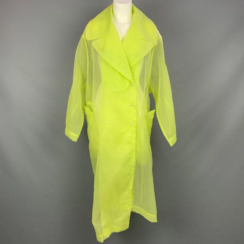 Limited Stock ADIDAS x IVY Park Size S Yellow Sheer Nylon Organza Oversized Coat