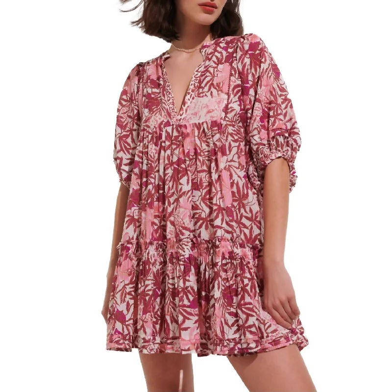 Daily Specials Aria Mini Dress In Pink Orchid