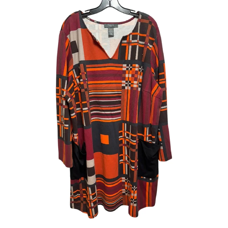 Limited Availability Dress Casual Midi By Redoute In Geometric Pattern, Size: 2x