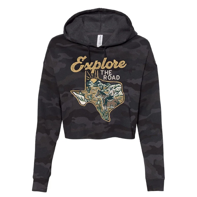 Stock Up and Save Explore the Road Texas Cropped Hoodie