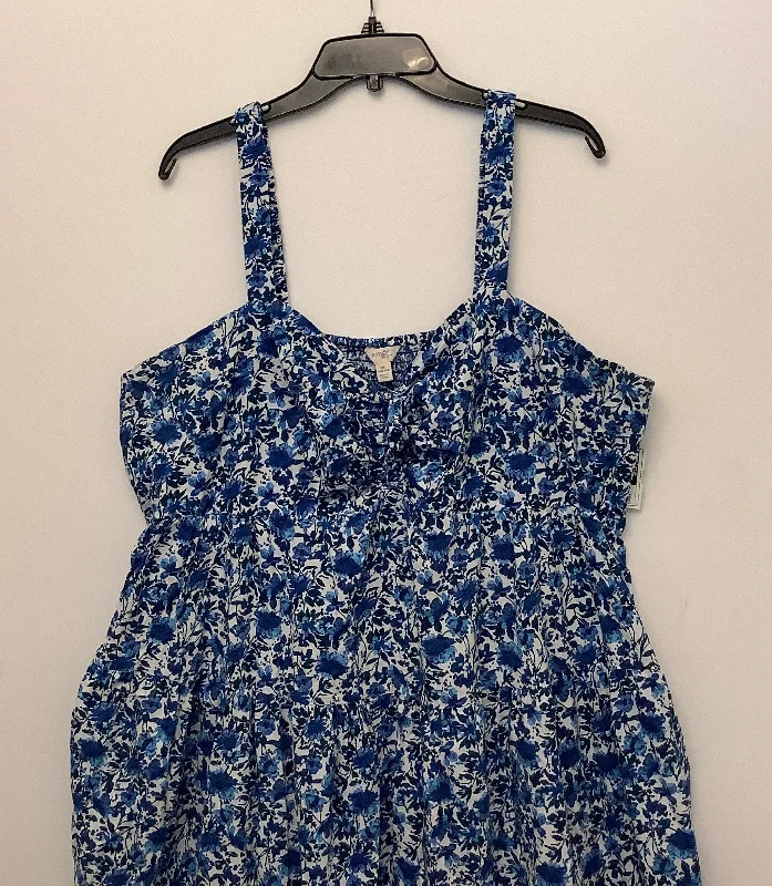 Seasonal Clearance Dress Casual Maxi By Terra & Sky In Blue, Size: 2x