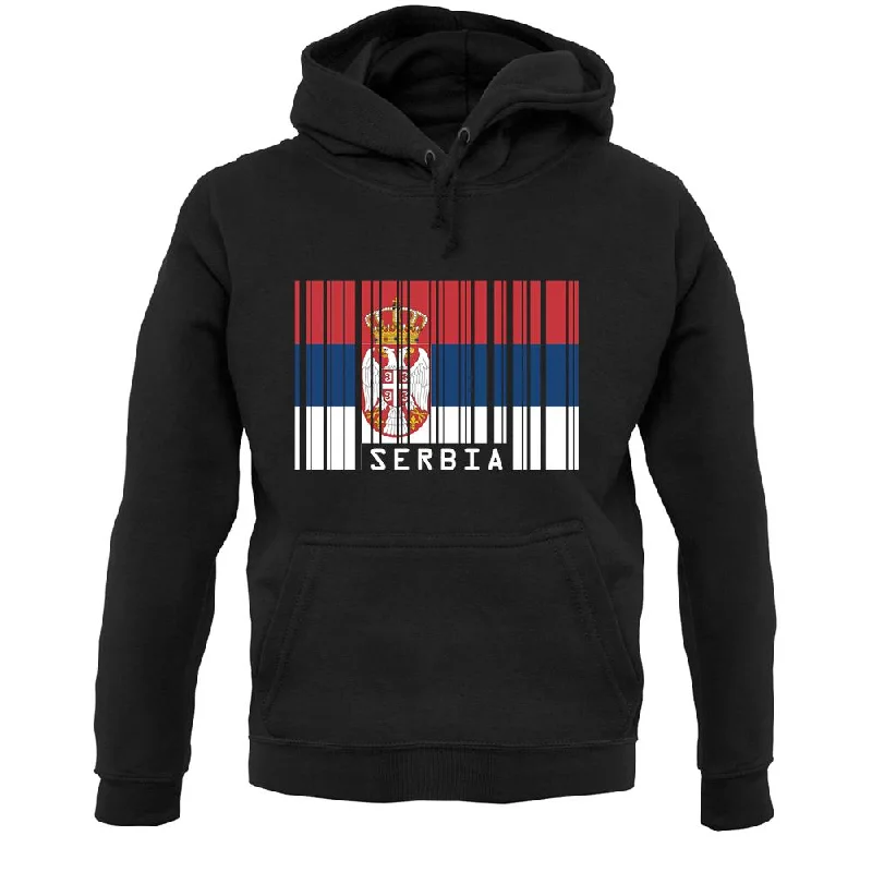 Special Discount Serbia Barcode Style Flag Unisex Hoodie