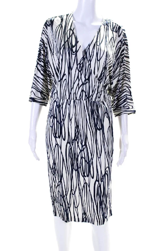 Don’t Miss Out Moschino Cheap & Chic Womens Stripe Surplice Midi Sheath Dress Blue White Don’t Miss Out Moschino Cheap & Chic Womens Stripe Surplice Midi Sheath Dress Blue White