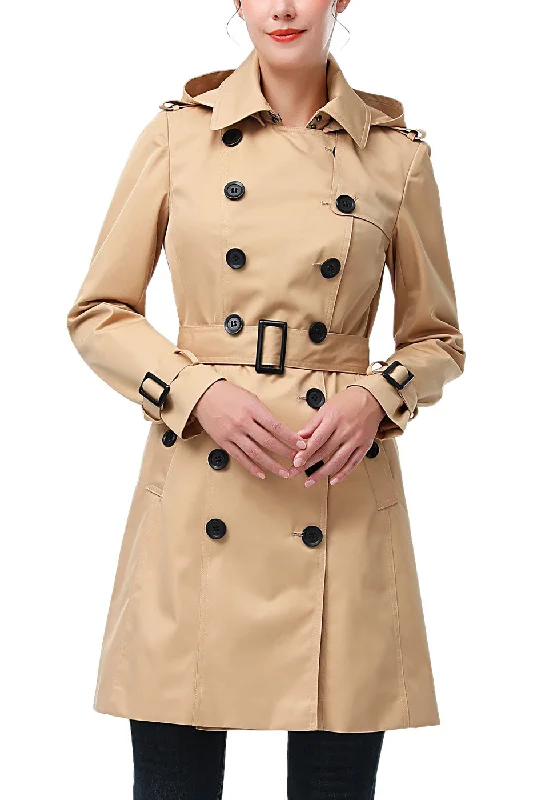 Hurry In Kimi + Kai Women's "Adley" Waterproof Hooded Trench Coat