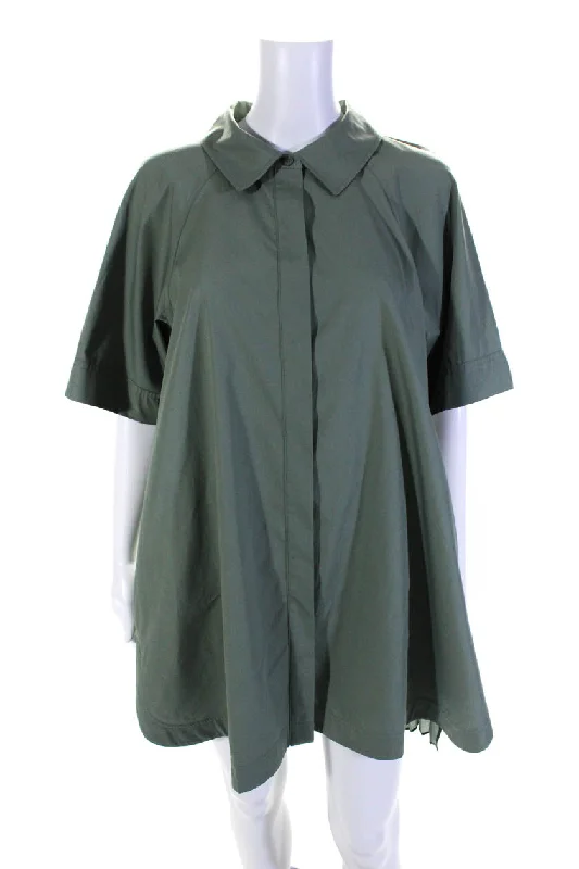 Great Deals Jonathan Simkhai Women's Button Front Shirt Dress Green