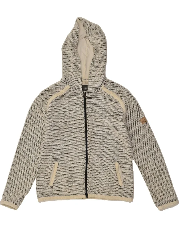 Midnight Madness WEIRD FISH Womens Zip Hoodie Sweater UK 10 Small Grey Cotton
