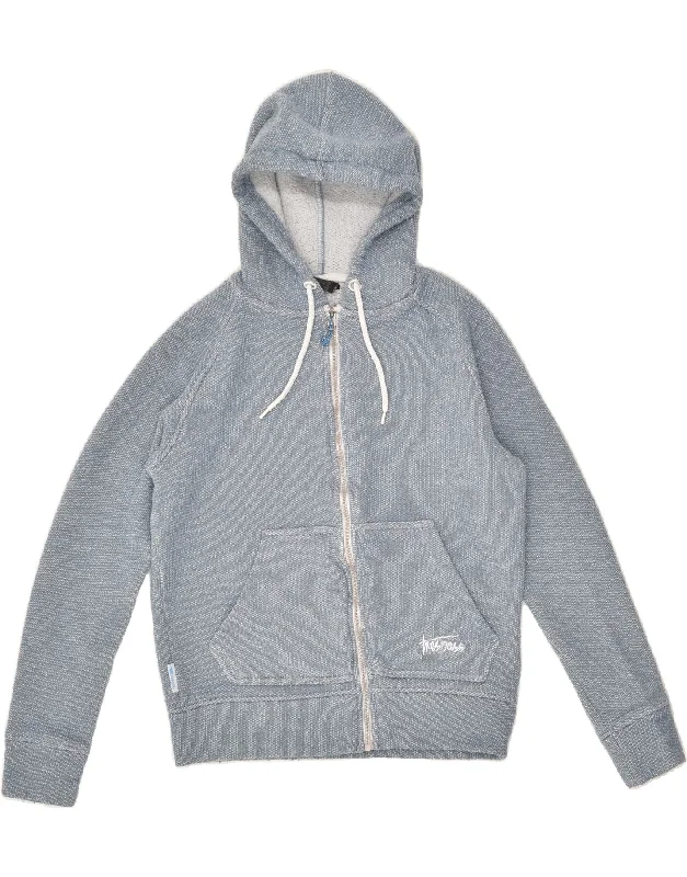 Deal Explosion TRESPASS Womens Zip Hoodie Sweater UK 12 Medium Blue Cotton