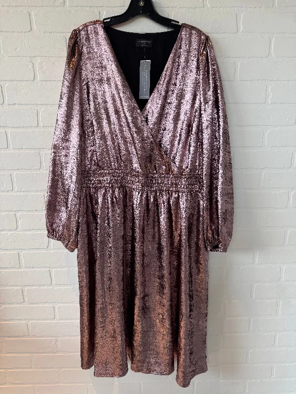 Weekend Deal Dress Party Midi By Lane Bryant In Pink, Size: 2x