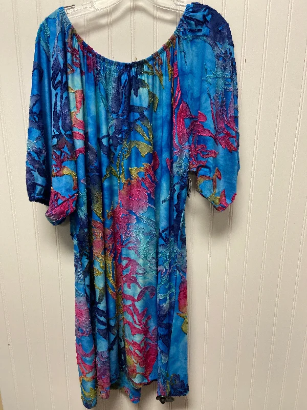 Online Specials Dress Casual Short By Cmc In Blue, Size: 3x