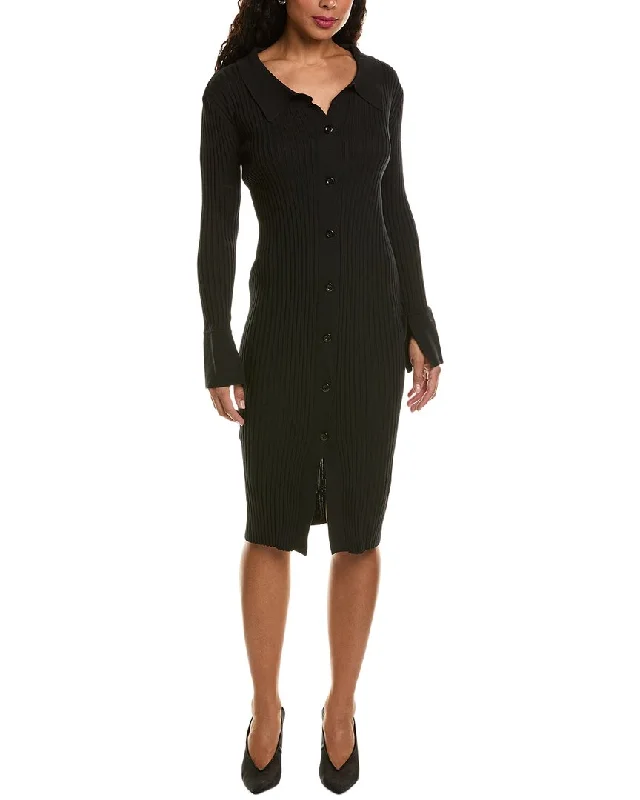 Major Savings HL Affair Ribbed Midi Dress