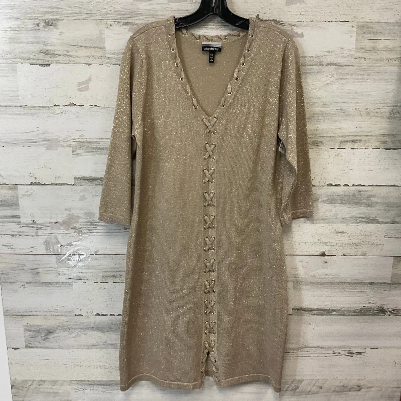 Today’s Special Dress Party Short By Allison Brittney In Gold, Size: Xl
