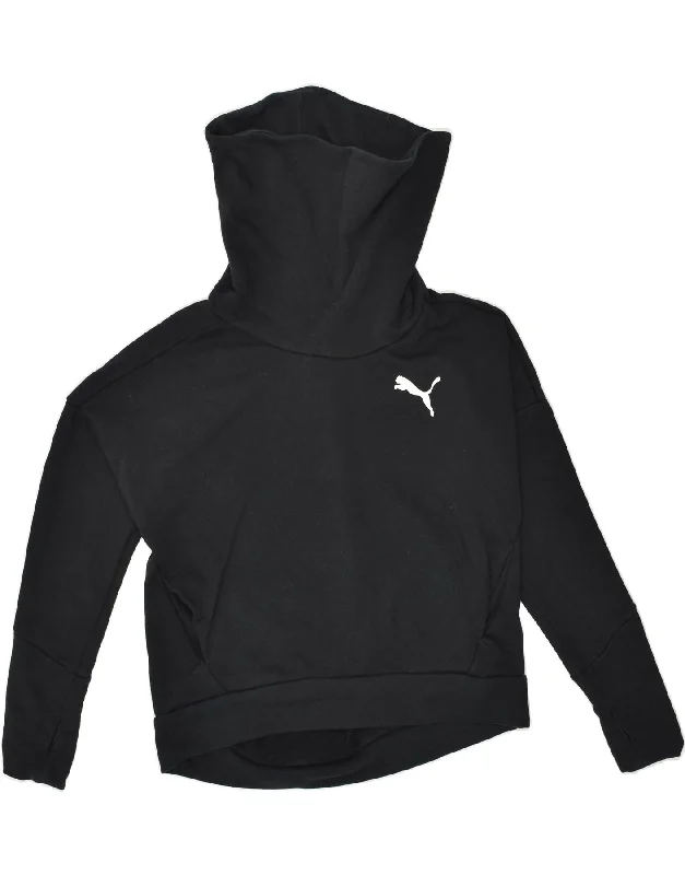 Year-End Clearance PUMA Womens Sweatshirt Jumper UK 14 Large Black Cotton