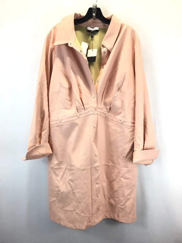 Deal Dash Dress Casual Midi By Eloquii In Peach, Size: 3x