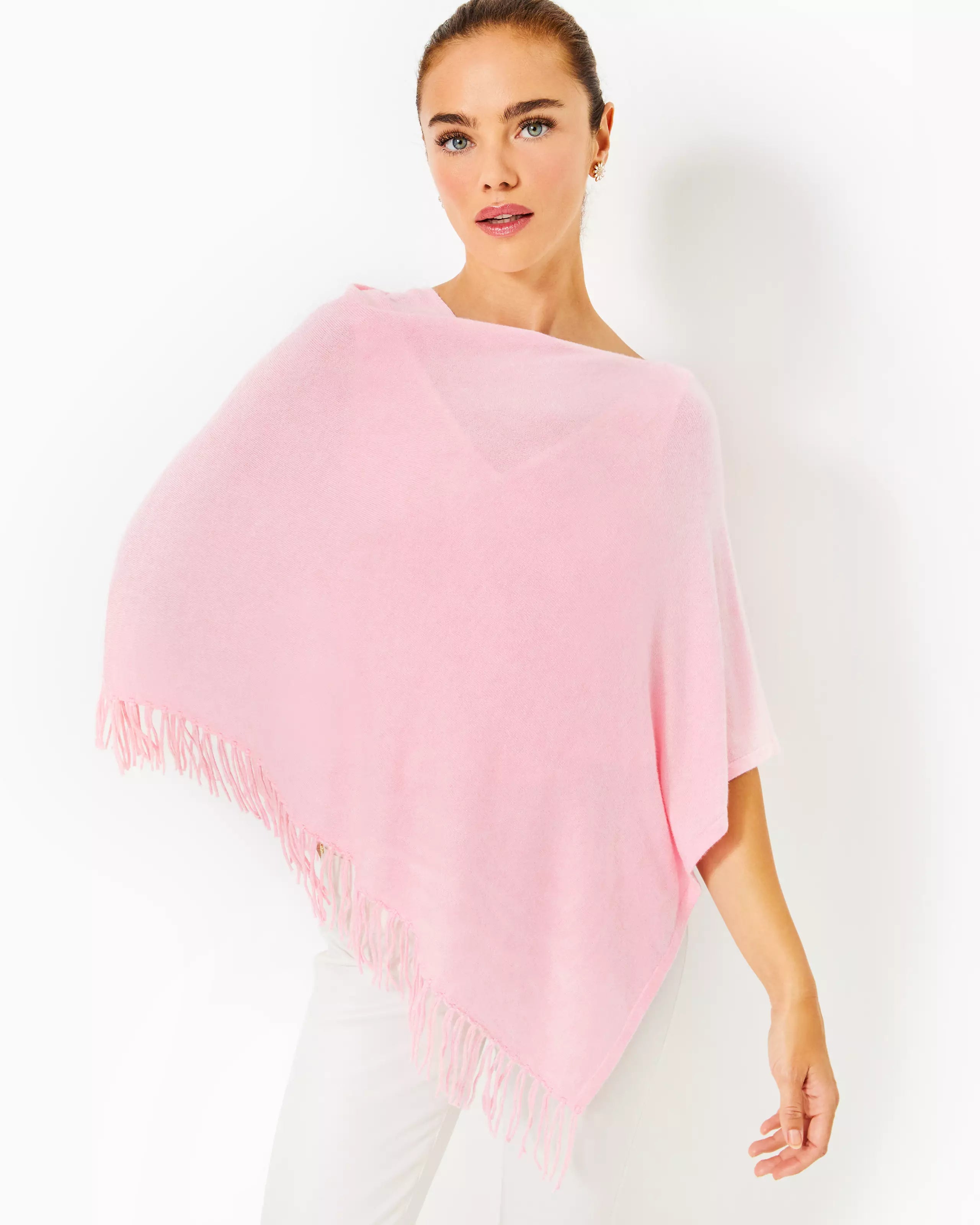 Don't Wait Gato Poncho (Heathered Conch Shell Pink)