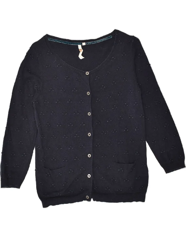 Amazing Deals WHITE STUFF Womens Cardigan Sweater UK 10 Small Navy Blue Cotton