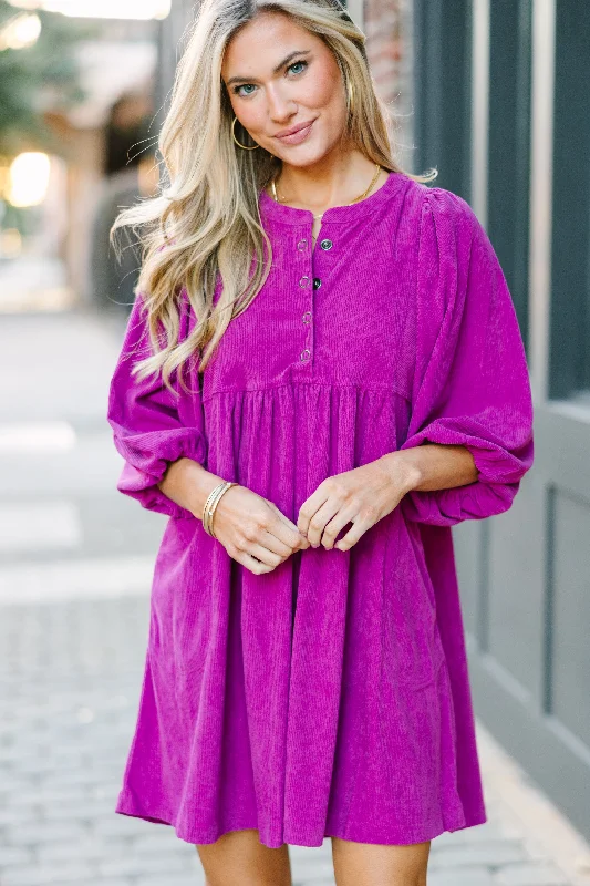 Deal of the Week That's All You Magents Pink Corduroy Dress