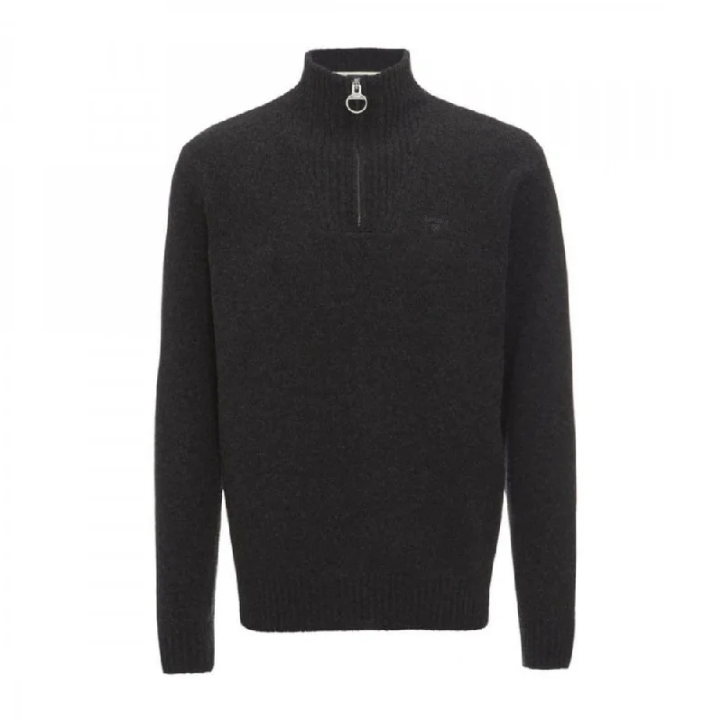 Buy More, Save More Essential Lambswool Half Zip Jumper - Charcoal