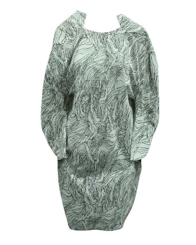 Year-End Clearance Marni Abstract Print Dress in Black and White Cotton
