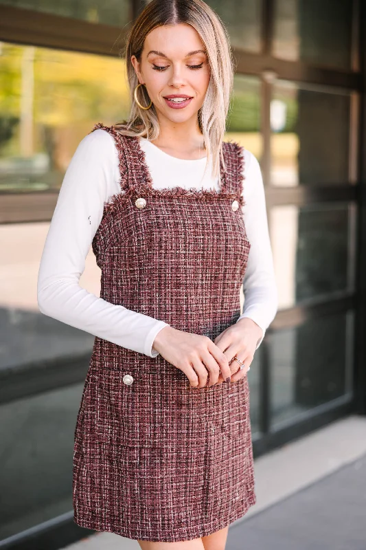 Doorbuster Deal Need Your Love Brown Tweed Dress