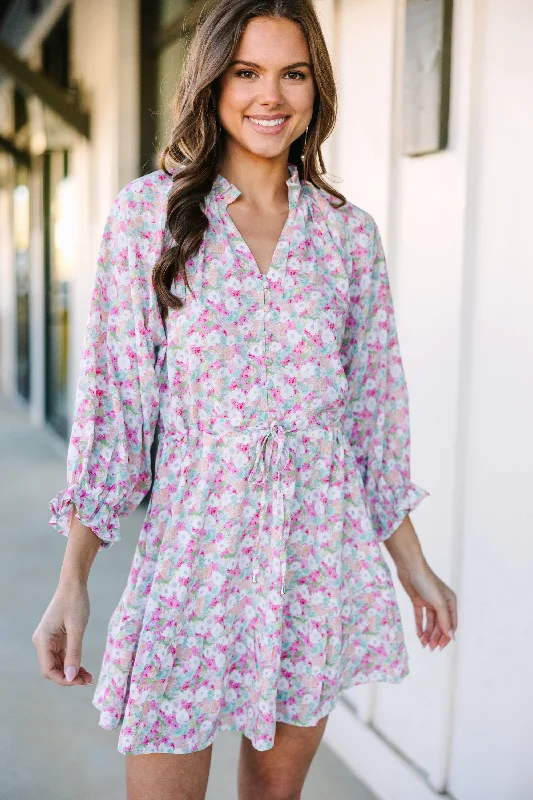 Discount Deals Better Get Going Pink Floral Dress
