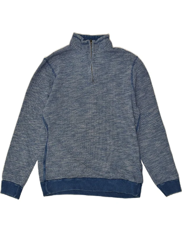 Holiday Sale WHITE STUFF Womens Zip Neck Sweatshirt Jumper UK 14 Medium Navy Blue