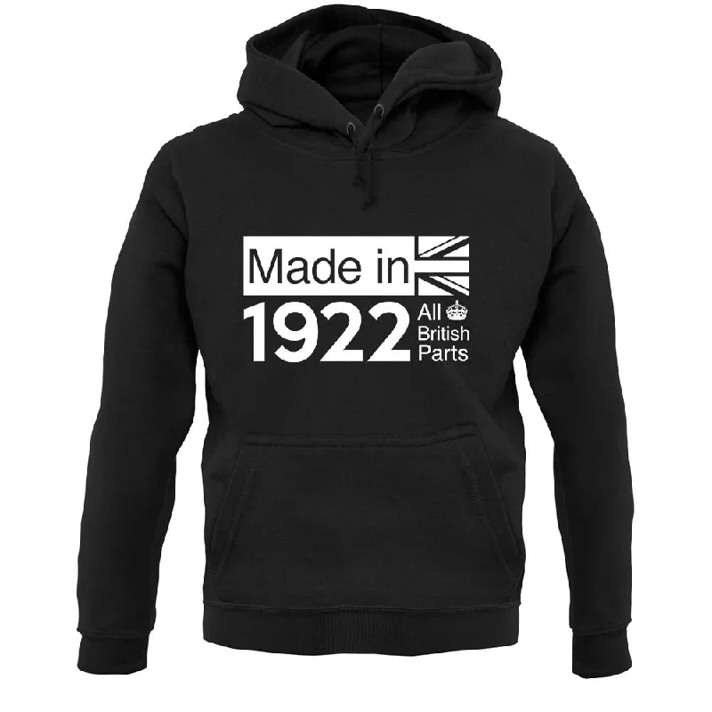 Mega Sale Made In 1922 All British Parts Crown Unisex Hoodie