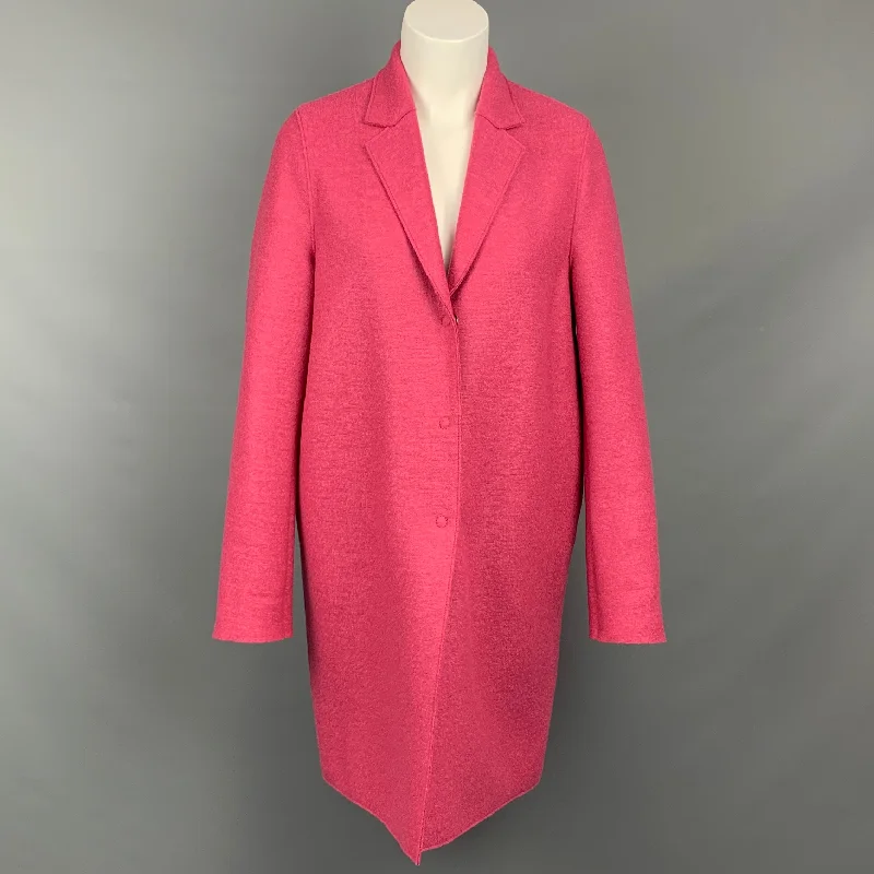 Crazy Deals HARRIS WHARF LONDON Size 6 Rose Wool Notch Lapel Cocoon Coat
