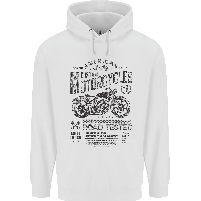 Steals and Deals American Custom Motorbike Biker Motorcycle Mens 80% Cotton Hoodie