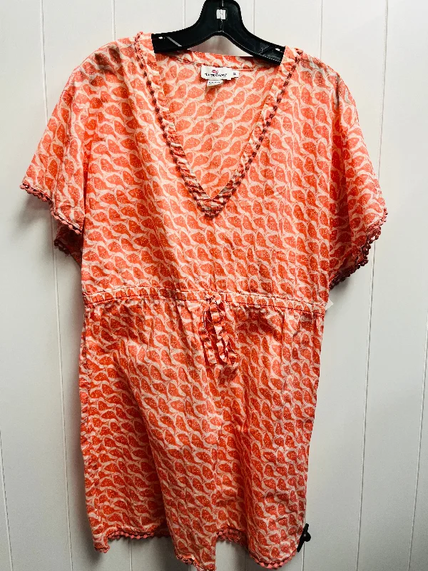 Midnight Sale Dress Casual Short By Vineyard Vines In Orange, Size: Xl