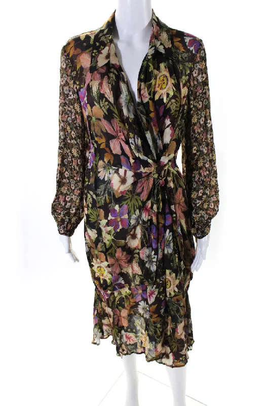 One-DAY Sale Hilton Hollis Women's Autumn Floral Dress Multicolor