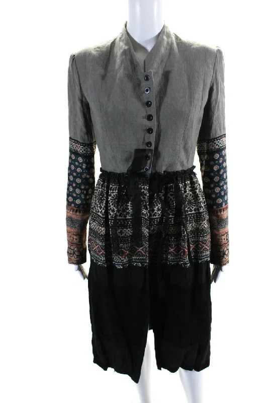 Special Savings Gary Graham Womens Abstract Print Collared Button Down Pencil Dress Gray Special Savings Gary Graham Womens Abstract Print Collared Button Down Pencil Dress Gray