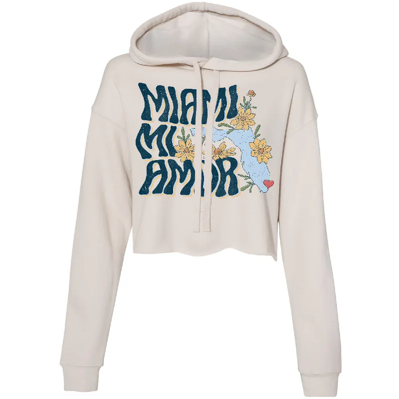 Amazing Deals Miami mi Amor Florida Cropped Hoodie