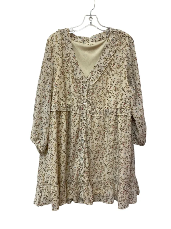 Hurry In Dress Casual Short By Jodifl In Floral Print, Size: 1x