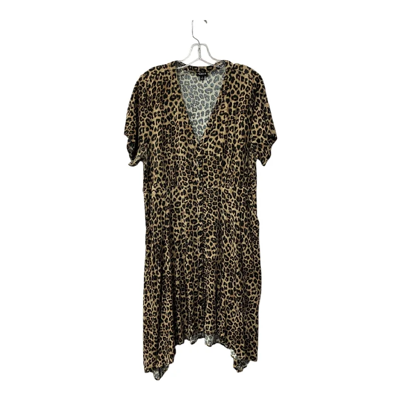 Take Advantage Dress Casual Short By Torrid In Brown, Size:2X