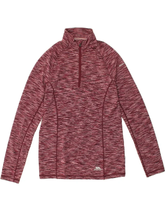 Anniversary Sale TRESPASS Womens Zip Neck Fleece Jumper UK 14 Medium Burgundy Polyester Anniversary Sale TRESPASS Womens Zip Neck Fleece Jumper UK 14 Medium Burgundy Polyester