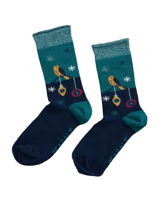 Year-End Sale Snowy Scenes Socks - Fond Song Loch